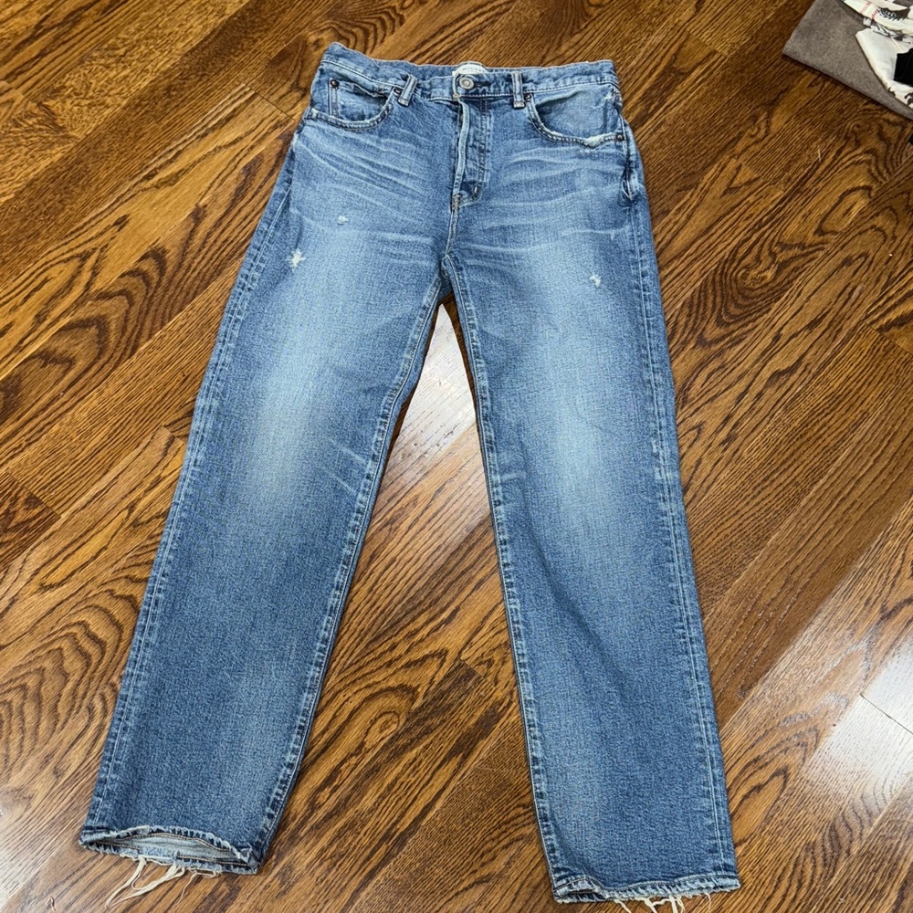Moussy Classic Blue Straight Leg Jeans